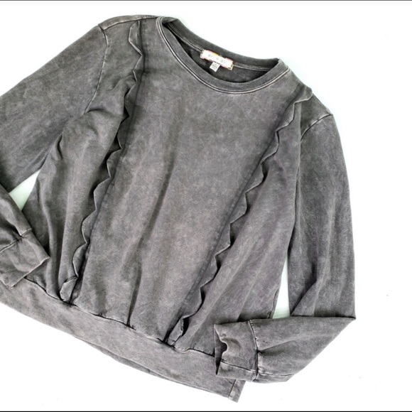 Anthropologie’s Eri + Ali ruffle faded sweatshirt - Picture 3 of 7